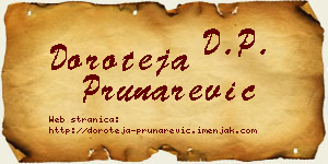 Doroteja Prunarević vizit kartica